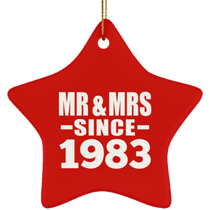 41st Anniversary Mr & Mrs Since 1983 - Star Ornament