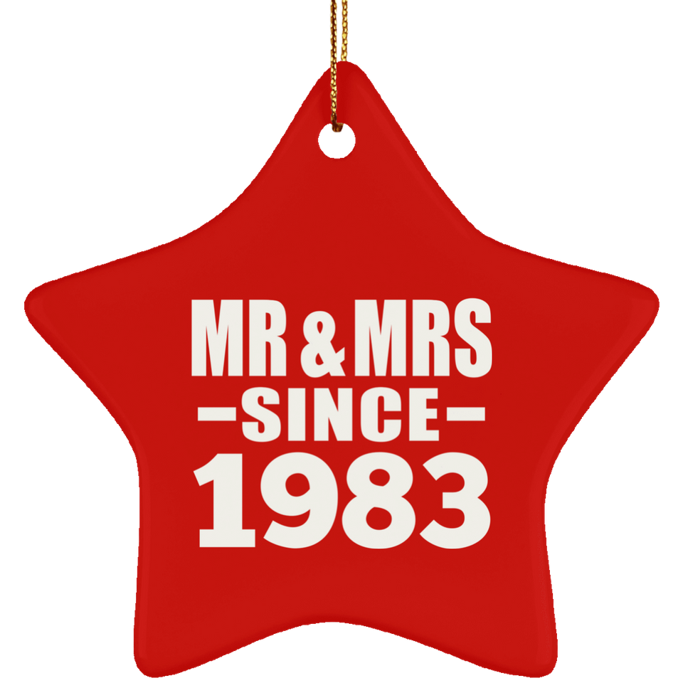 41st Anniversary Mr & Mrs Since 1983 - Star Ornament