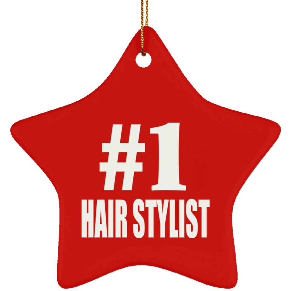 Number One #1 Hair Stylist - Star Ornament