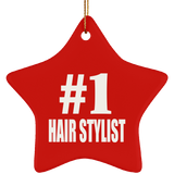 Number One #1 Hair Stylist - Star Ornament