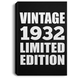 92nd Birthday Vintage 1932 Limited Edition - Canvas Portrait