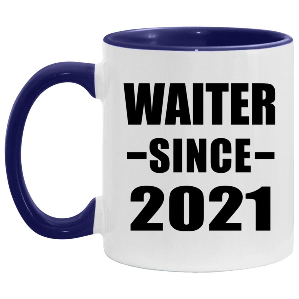 Waiter Since 2021 - 11oz Accent Mug Purple