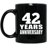 42nd Anniversary 42 Years - 11 Oz Coffee Mug Black