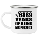 83rd Anniversary Square Root of 6889 Years of Mr Perfect - 12oz Camping Mug