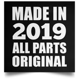 5th Birthday Made in 2019 All Parts Original - Poster Square