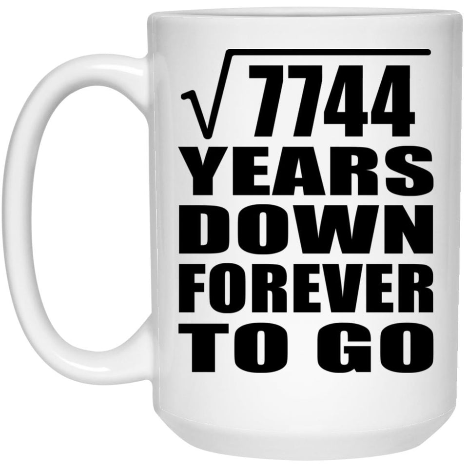 88th Anniversary Square Root of 7744 Years Down Forever To Go - 15oz Coffee Mug