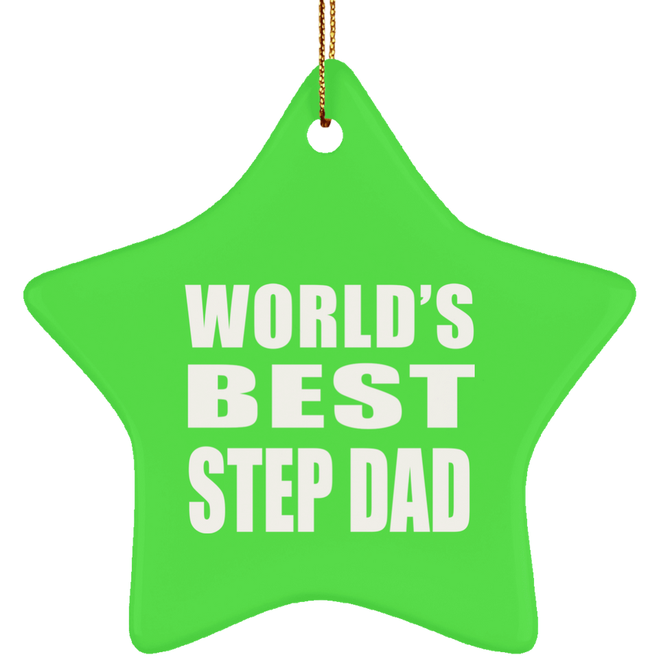 World's Best Step Dad - Star Ornament
