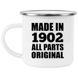 122nd Birthday Made in 1902 All Parts Original - 12oz Camping Mug