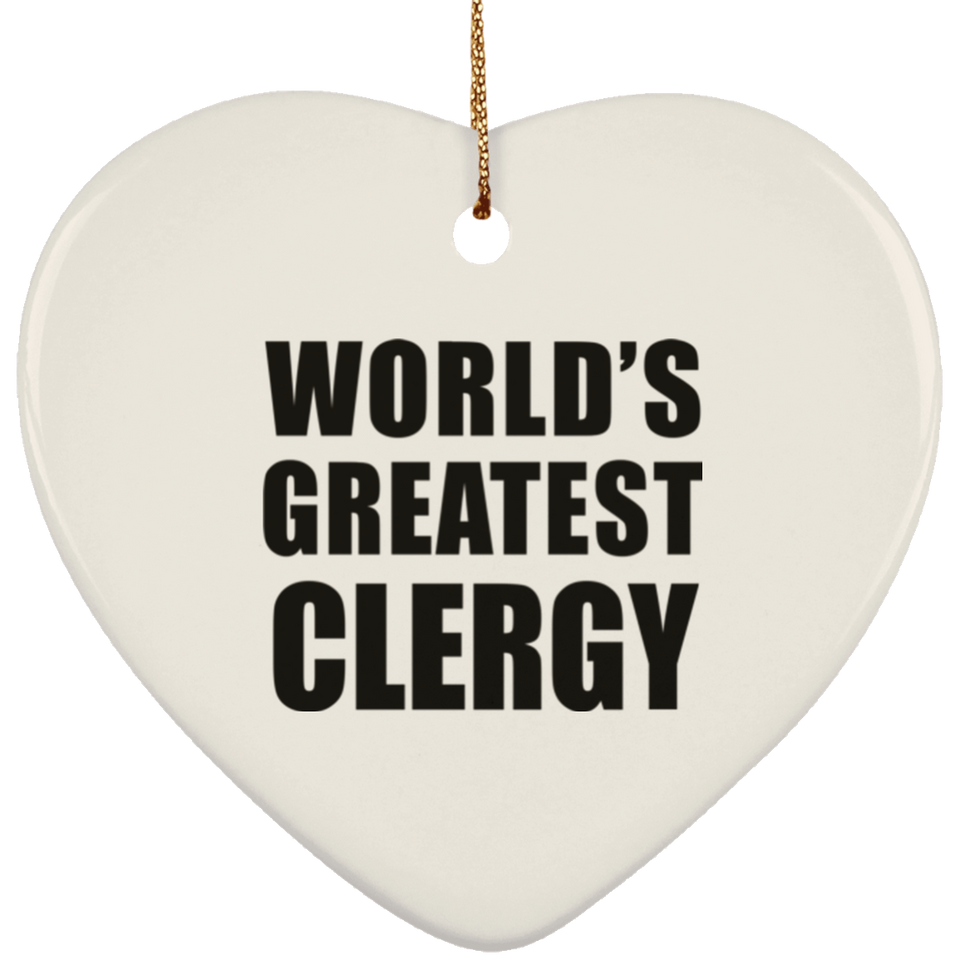 World's Greatest Clergy - Heart Ornament