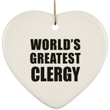 World's Greatest Clergy - Heart Ornament