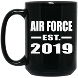 Air Force Established EST. 2019 - 15oz Coffee Mug Black
