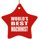 World's Best Machinist - Star Ornament