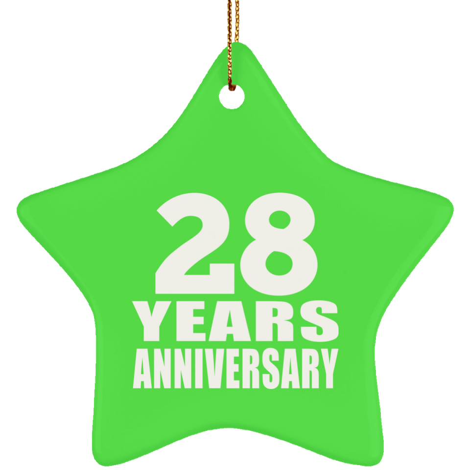 28th Anniversary 28 Years - Star Ornament
