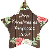 First Christmas As Professor 2023 - Star Ornament A