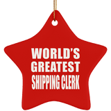 World's Greatest Shipping Clerk - Star Ornament