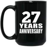 27th Anniversary 27 Years - 15 Oz Coffee Mug Black