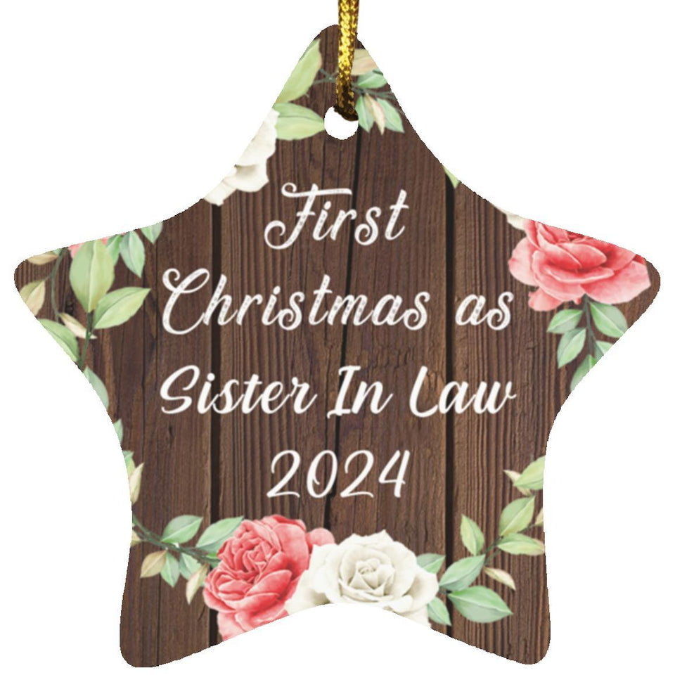First Christmas As Sister In Law 2024 - Star Ornament A