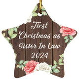 First Christmas As Sister In Law 2024 - Star Ornament A