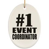 Number One #1 Event Coordinator - Oval Ornament