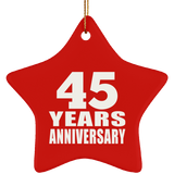 45th Anniversary 45 Years - Star Ornament