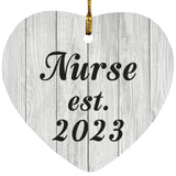 Nurse Established Est. 2023 - Heart Ornament F