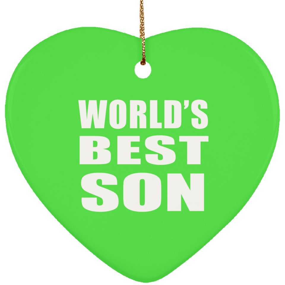 World's Best Son - Heart Ornament
