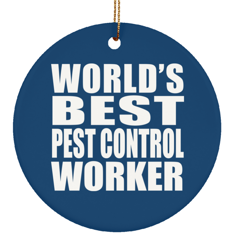 World's Best Pest Control Worker - Circle Ornament