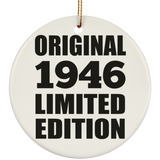 78th Birthday Original 1946 Limited Edition - Circle Ornament