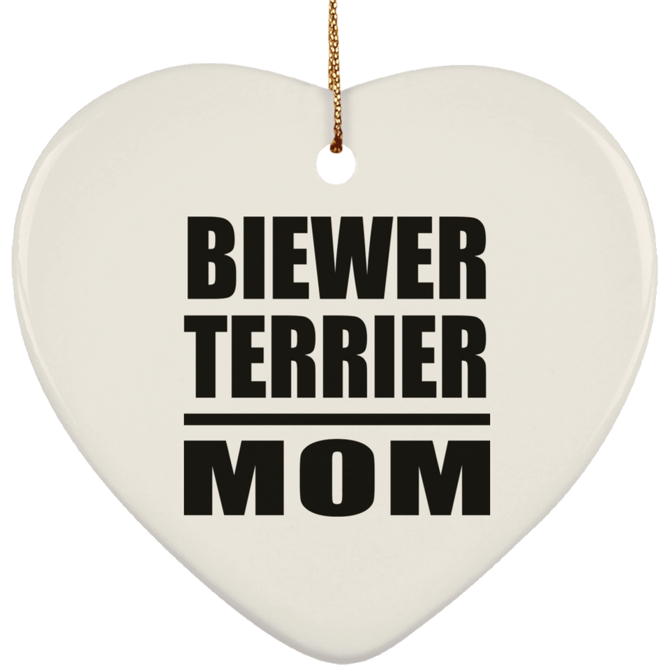 Biewer Terrier Mom - Heart Ornament