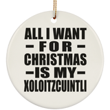 All I Want For Christmas Is My Xoloitzcuintli - Circle Ornament