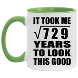 27th Birthday Took Square Root of 729 Years To Look Good - 11oz Accent Mug Green