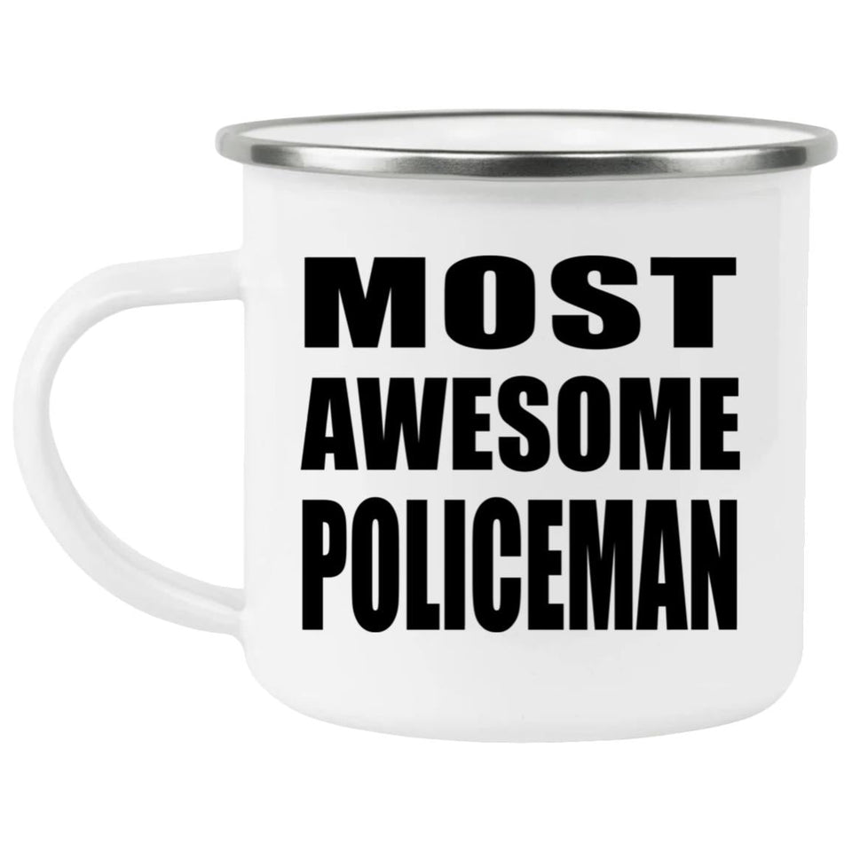 Most Awesome Policeman - 12oz Camping Mug