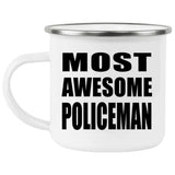 Most Awesome Policeman - 12oz Camping Mug