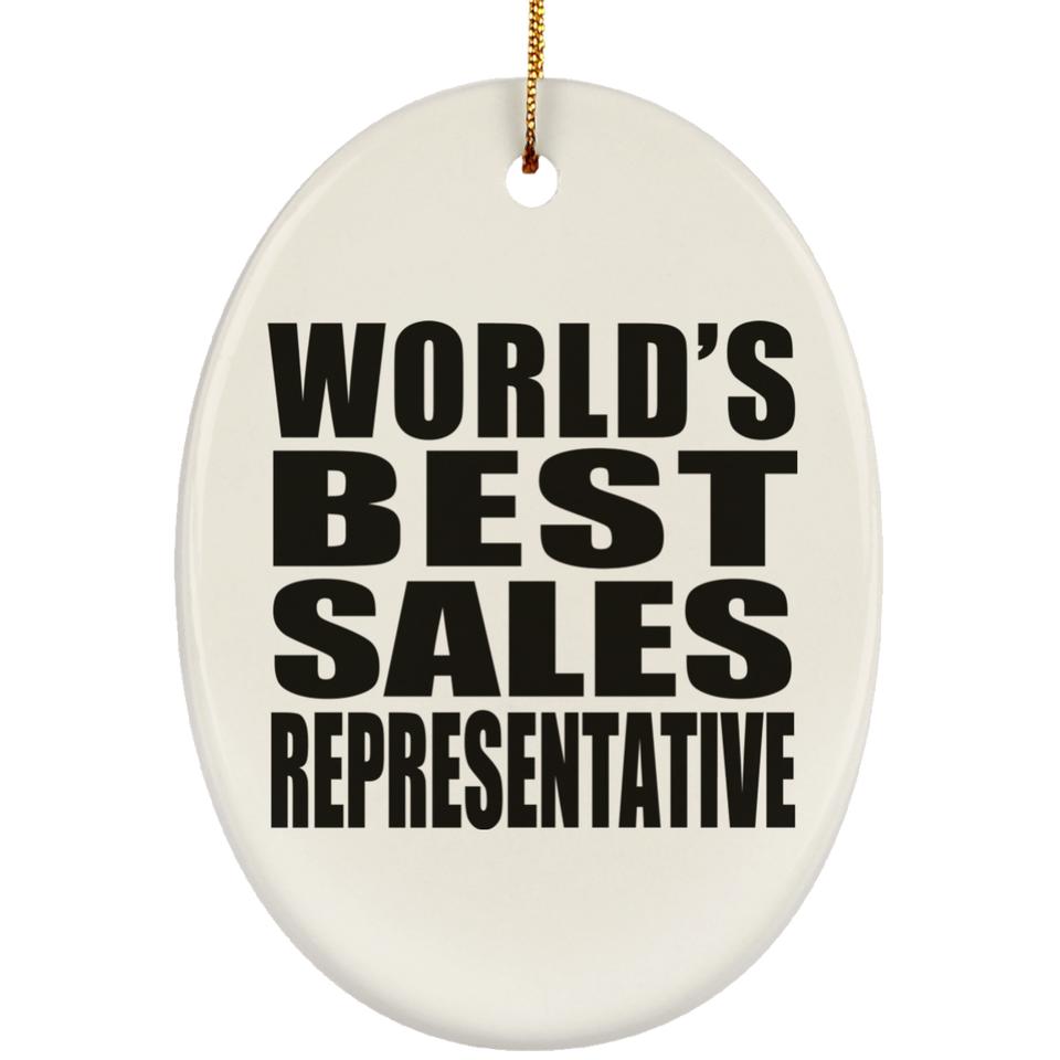 World's Best Sales Representative - Oval Ornament
