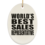 World's Best Sales Representative - Oval Ornament