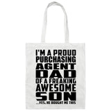 Proud Purchasing Agent Dad Of Awesome Son - Tote Bag White