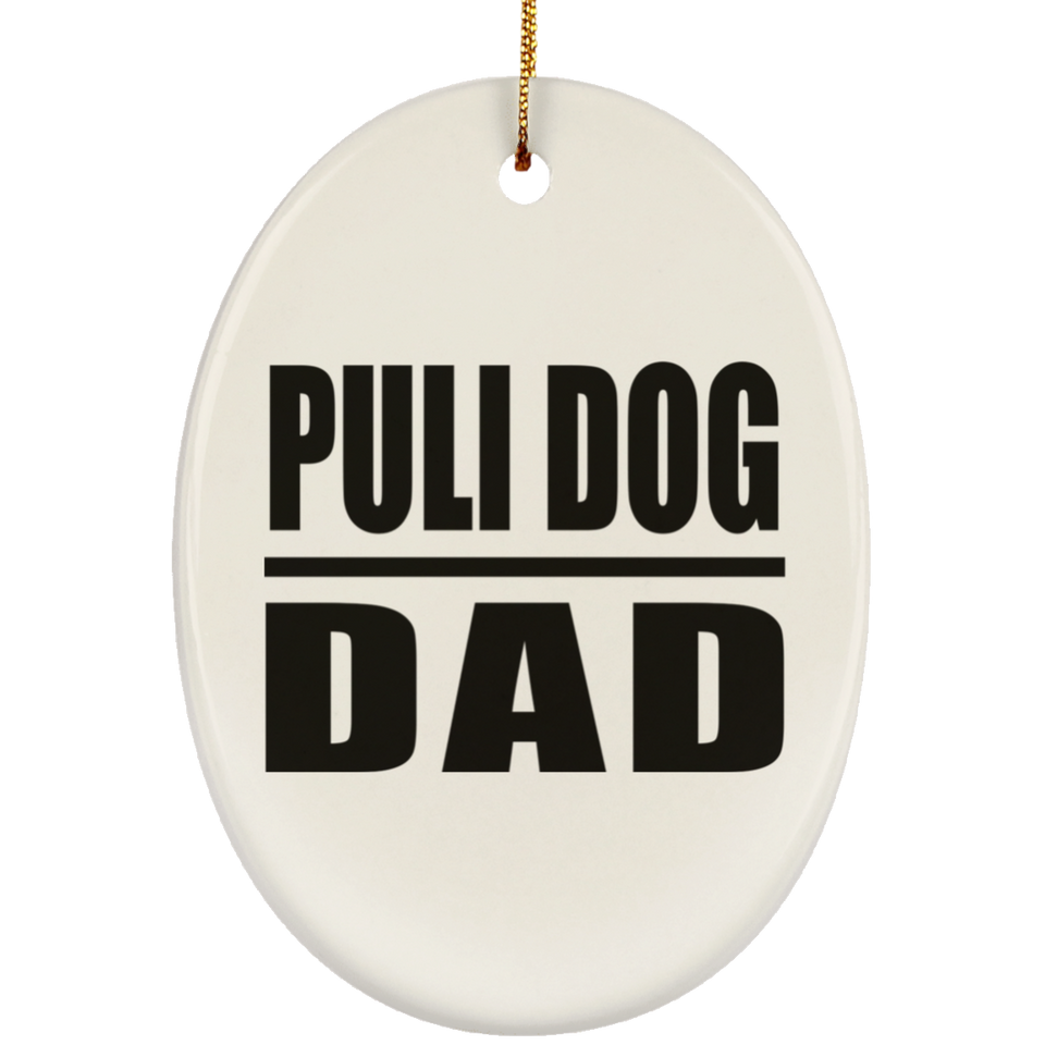 Puli Dog Dad - Oval Ornament