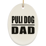 Puli Dog Dad - Oval Ornament