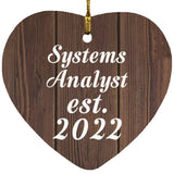 Systems Analyst Established Est. 2022 - Heart Ornament D