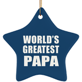 World's Greatest Papa (Grandpa) - Star Ornament