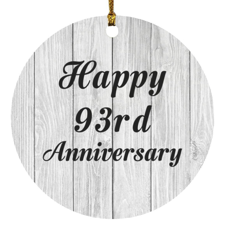 Happy 93rd Anniversary - Circle Ornament F