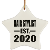 Hair Stylist Established EST. 2020 - Star Ornament