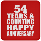 Happy 54th Anniversary 54 Years & Counting - Drink Coaster