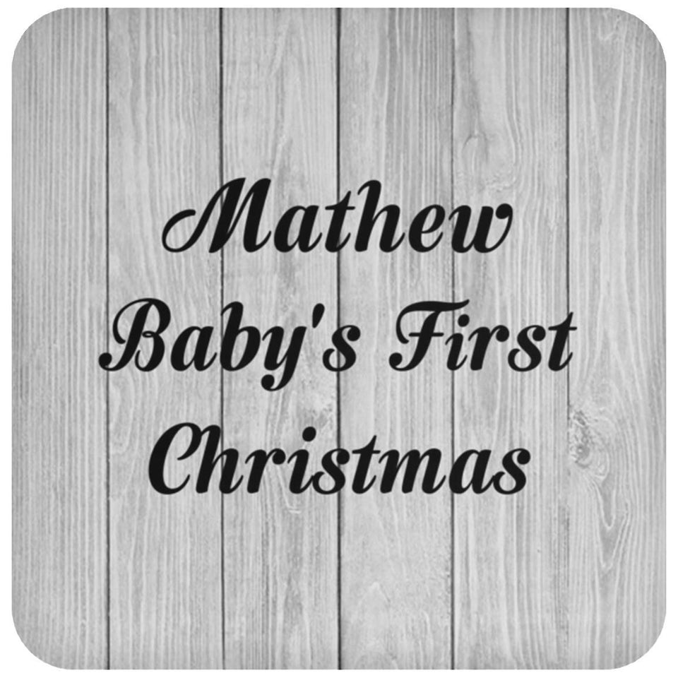 Mathew Baby's First Christmas - Drink Coaster F