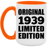 85th Birthday Original 1939 Limited Edition - 15oz Accent Mug Orange