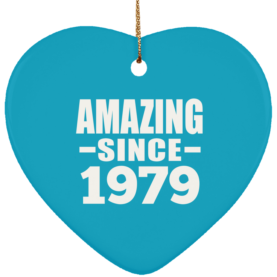 45th Birthday Amazing Since 1979 - Heart Ornament