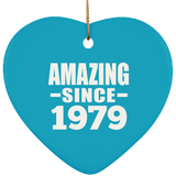 45th Birthday Amazing Since 1979 - Heart Ornament