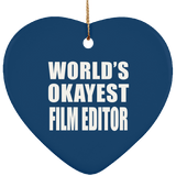 World's Okayest Film Editor - Heart Ornament