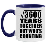 60th Anniversary Square Root of 3600 Years Who's Counting - 11oz Accent Mug Purple