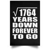 42nd Anniversary Square Root of 1764 Years Down Forever To Go - Poster Portrait